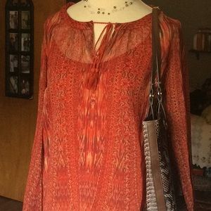 Rose & Olive Shear Tunic with built in Camisole!